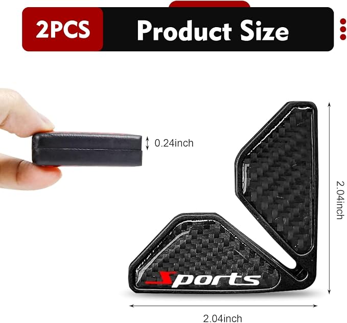 2PCS Car Door Edge Guards, Carbon Fiber Sport Car Door Corner Guards, Anti-Collision Door Corner Protector Trim, Self-Adhesive Auto Corner Protect Sticker, Universal Decor Accessories