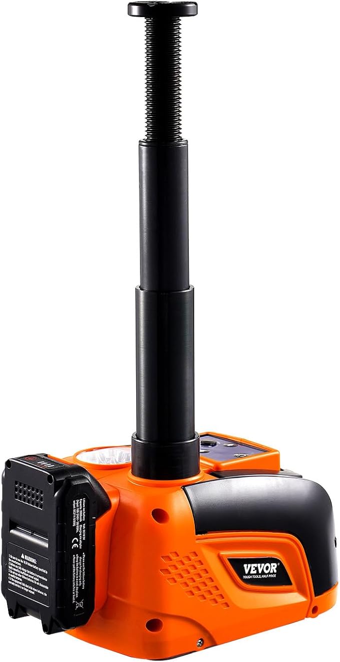 Electric Car Jack Cordless Remote Control, 5 Tons /11000 lbs, Electric Hydraulic Jack Kit 18V Battery with Electric Impact Wrench, Tire Change Replacement with LED Light, Portable Car Jack