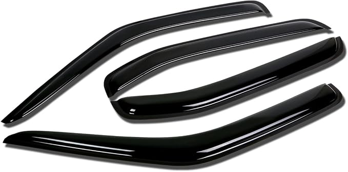 Rain Guards Tape on Compatible with 2000-2004 Nissan Xterra, Acrylic Window Vent Visor Deflector
