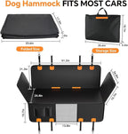 Dog Car Seat Cover Hard Bottom, 400LBS Back Seat Extender for Dogs, Waterproof PU Leather Dog Hammock, Heavy Duty Dog Seat Protector for Car SUV Truck