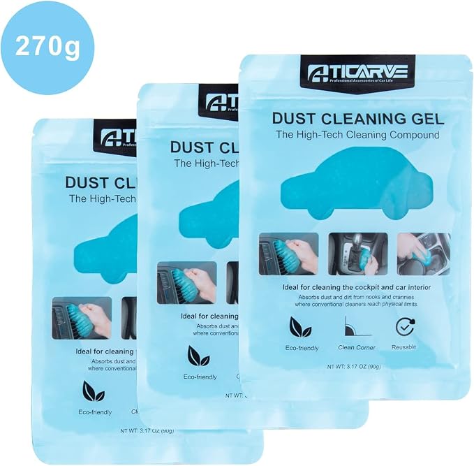 3 Pack Cleaning Gel for Car Detailing Putty Car Vent Cleaner Goo Cleaning Putty Gel Auto Detailing Tools Car Interior Cleaner Dust Cleaning Mud for Cars Dust Cleaner Slime Keyboard Cleaner