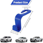 Purse Hook for Car, 4 PCS Car Purse Hook Headrest Hooks, 360° Rotatable Back Seat Storage Organizer, Universal Vehicle Seat Hanger for Purses, Handbags, Grocery Bags, Water Bottles, Blue