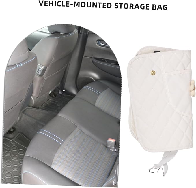 Floral Back Seat Protector Kick Mat with Storage Pockets Anti-kick Car Seat Back Cover for Dirt and Damage Prevention Fit Car Accessories