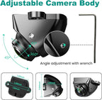 AHD1080P Backup Camera with Video Format Switch Button, Reverse Rear/Front/Side View Cam, Adjustable Fisheye Lens, Waterproof Night Vision 170 Degree Wide View