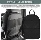 Kick Mat Back Seat Protector, Back Seat Cover for Kids, Waterproof Car Backseat Protective Kick Mat with 2 Mesh Pockets, Multifunctional Car Storage Organizer for Most Vehicles (1PCS)
