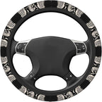 Car Steering Wheel Cover with Anti-Slip Lining, Universal 15 inch Wheel Cover, Fashion Car Interior Accessories for Women Men - Bald Eagle