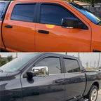WV194109 Extra Durable In-Channel Wind Deflector Visor Rain Guard, Fit 2009-2018 Dodge Ram 1500 Crew Cab; 2010-2026 Ram 2500 & 3500 Crew & Mega Cab; 2019-2024 Ram 1500 Classic Crew Cab, Smoke, 4-Pcs