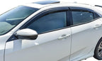 Tape On Window Rain Guards for 2016-2021 Honda Civic Hatchback | Side Window Wind Deflectors Vent Visors for Honda Civic Hatchback 16-21,No Drill Installation,Car Accessories-4PCS