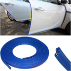 Car Door Rubber Seal Strip, 32.8Ft Self Adhesive Weather Stripping Automotive Edge Trim, Weatherstrip Soundproof Vehicle Tailgate Window Sealing Cover, Universal for SUV RV Truck (Blue)