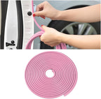 Car Door Rubber Seal Strip, 32.8Ft Self Adhesive Weather Stripping Automotive Edge Trim, Weatherstrip Soundproof Vehicle Tailgate Window Sealing Cover, Universal for SUV RV Truck (Pink)