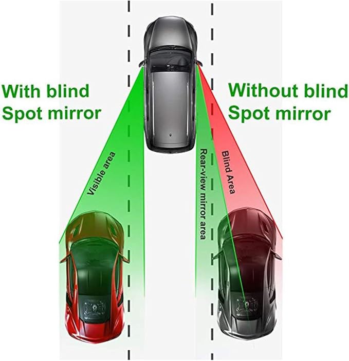 Blind Spot Mirror Convex Wide Angle Rear View Car Outside Universal Fit Stick Mirrors