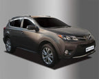 AUTOCLOVER Tape-On Rain Guards Window Visors 6 Pcs Set for Toyota Rav4 2013 2014 2015 2016 2017 2018 / Window Deflectors, Out-Channel Vent Shades (Chrome)