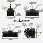 BBQ Grill Cleaning Kit - Safe Nylon Grill Brush | Set - Ultra Stiff Power Scrubber Attachments for Loose Paint, De-Scaling Rust and Graffiti Removal on Stone, Brick and Masonry