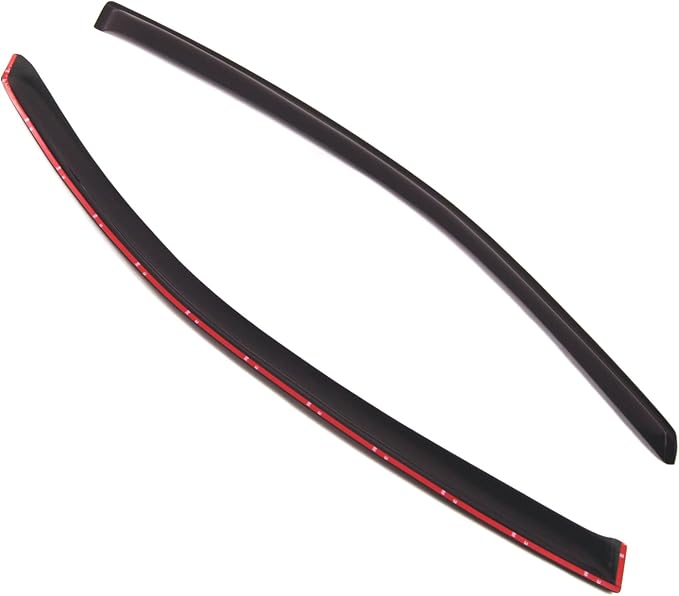 WD2-374 Dark Smoke 2 Pcs Set Window Visor (Outside Mount) Deflector Rain Guard Compatible with 1997-2003 Pontiac Grand Prix Coupe