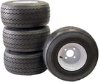 2-Pack Golf Cart Tires On Rims 18 X 8.5 X 8 18-850-8 18X8.50-8 White 4 Lug 8 Inch Wheel - 2 YEAR WARRANTY