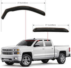 Window Visor Compatible with Chevy Silverado 1500/Avalanche 2007 2008 2009 2010 2011 2012 2013 GMC Sierra 1500/Silverado/Sierra 2500-3500HD Crew Cab Yukon XL in Channel Rain Guards