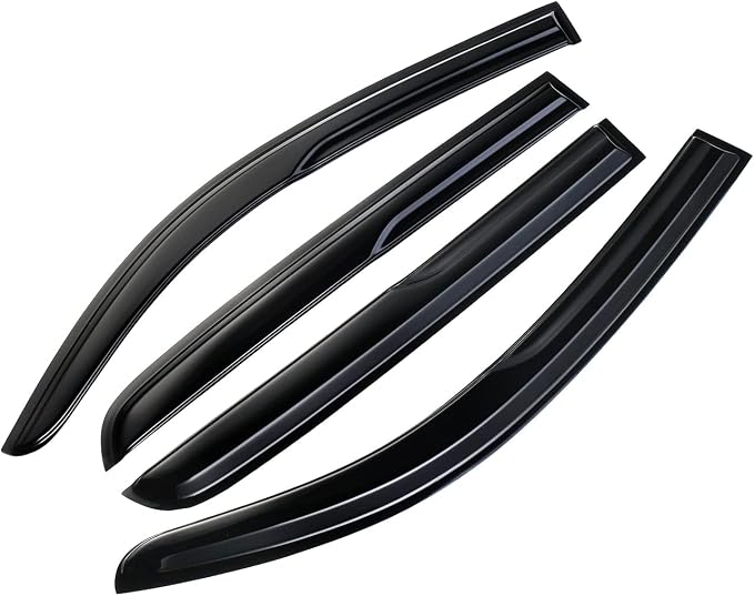 94768 Original Sunproof Waterproof Side Window Visor,4pcs Tape-On Rain Guards Set Compatible with 2016-2022 Toyota Tacoma Double Cab/Crew Cab