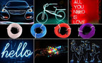 ABALDI El Wire Neon Light Car Interior LED Lights, Ambient Lighting Kits for Xmas Halloween Christmas Car Decoration(5m/16ft, Ice Blue)