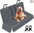 Dog Car Cover for Back Seat Pet Car Seat Cover Protector Waterproof Rear Seat Cover Nonslip Bench Car Seat Cover fits Middle Armrest for Most Cars Trucks SUVs (53” Width) - Grey