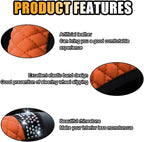 15 Inch Bling Soft Leather Car Steering Wheel Cover, Orange | Colorful Rhinestones Design, Auto Elastic Protector for Women Girls, Crystal Diamond Car Accessories for Most Cars, SUVs