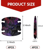 3D Texture Car Door Handle Protector ，Anti-Scratch Waterproof Paint Protection Film, Car Door Bowl Guard Sticker，Universal Vehicle Exterior Decoration Accessories (Red - B)