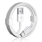 10ft Data Cord USB A to USB C Cable for iPhone 16e 16 17 Air 15/16 15 Pro Max，16 15 Plus, iPad 10th Gen iPad Pro 12.9/11 iPad Air 5th/4th Mini 6th Gen Charger Cord Car play Charging Cable White