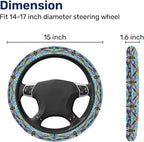 Dragonfly Steering Wheel Cover, Non Slip Polyester Car Wheel Protector for Car SUV Truck, Universal 15 Inch