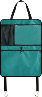 Seat Back Organizer Teal Green Vehicle Seat Back Organizer Kick Mat, Car Seat Protector for Child Car Seat