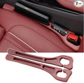 2PCS Car Seat Gap Filler Organizer with Phone Holder,[Upgrade Version] Car Seat Gap Organizer for Prevent Falling,Essential Car Accessories Car Side Seat Gap Filler (Claret)