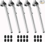 CZC AUTO Tire Pressure Gauge Heavy Duty Dual Head Mechanical Air Gauge Stainless Steel Stem for Car RV ATV Truck Motorcycle Bike, 10-120PSI (5 Pack)