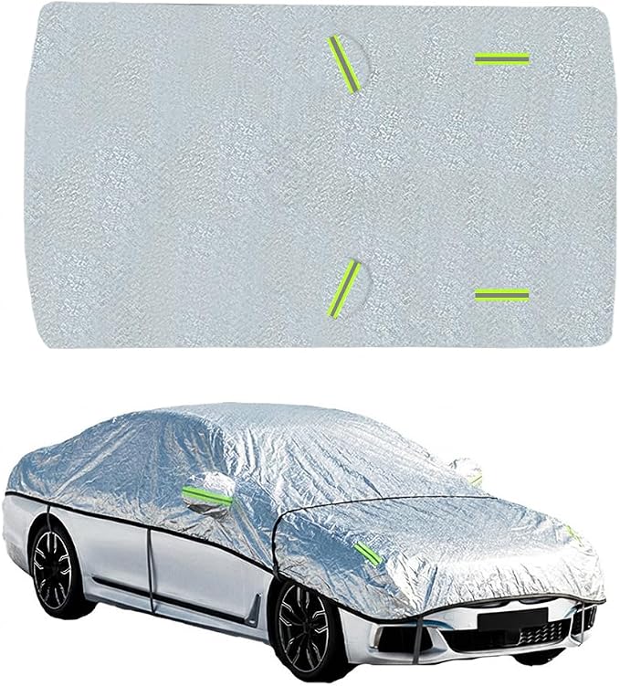 Zpana Car Windshield Snow Cover, 7-Layer Thickened Windproof Heavy Duty Vehicle Windscreen Frost Ice Cover, Automotive Exterior Snow Ice Protector, Universal for SUV RV Truck (66.9 × 19.7 Inches)