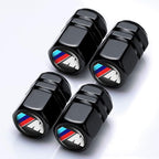 Car Keychain and Car Tire Valve Stem Caps Combo Compatible with BMW M M2 M4 M5 M6 M8 X1 X2 X3 X5 X6 M135i M240i Z4 328i X7 Keyring for Men and Women Family Present Car Accessories