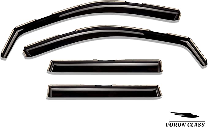 Voron Glass in-Channel Extra Durable Rain Guards for Jeep Grand Cherokee 2011-2021, Window Deflectors, Vent Window Visors, 4 Pieces - 201245