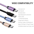 Short USB C Cable [4-Pack 8 inch], 3A Fast Charging USB 2.0 Data Transfer to Type C Phone Charger Cord Nylon Braided Compatible with Samsung Galaxy S10 S9, Pixel 3, LG V30, Charging Station