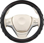 Car Steering Wheel Cover, 14.5-15" Anti-Slip Steering Wheel Protector with 3D Honeycomb Massage Grip, Comfortable Auto Interior Decor Accessories, Universal for SUV Van Truck (Black)