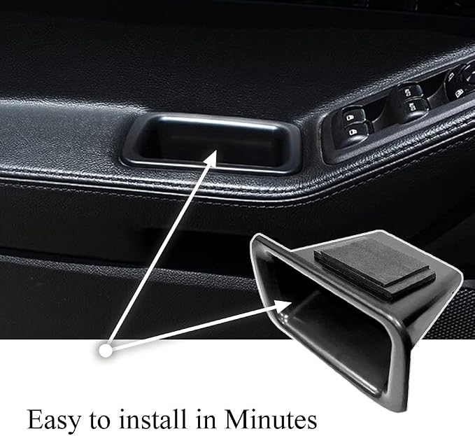 Front Row Door Organizer Compatible with Ford Explorer 2011 2012 2013 2014 2015 Armrest Storage Tray Phone Container Handle Pocket ABS Tray Insert Glove Pallet