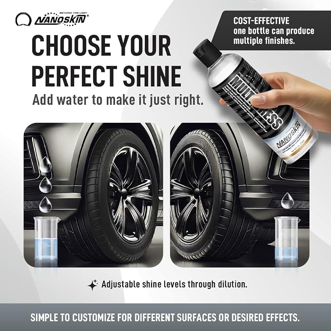 High Gloss Water Based, Silicone White Tire Dressing [NA-MDS16], 16 oz.