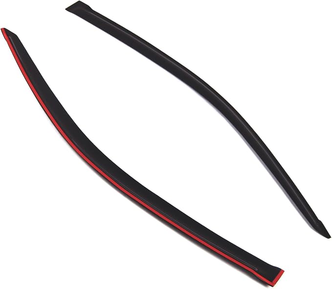 WD2-800 Dark Smoke 2 Pcs Set Window Visor (Outside Mount) Deflector Rain Guard Compatible with 2010-2016 Honda CR-Z