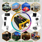 High-Power Peak 4000W DC to AC Power Inverter – 12V to 110V/220V Converter with Dual USB Ports, Universal AC Outlet, LED Display for Cars, Trucks, RVs, and Home Backup (Black, 220V)