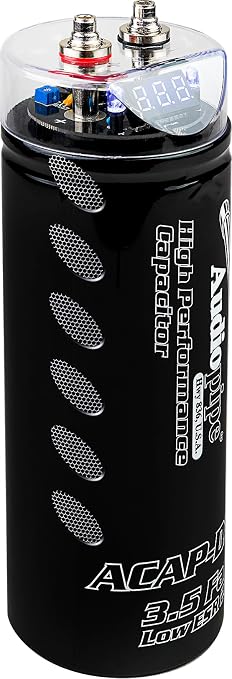 ACAP-D3500 Car Audio 24 Volt Surge Power 3.5 Farad Capacitor Kit for Car Stereo Amplifier with Digital Display and Electronic Protection, Black (3.5 Farad)