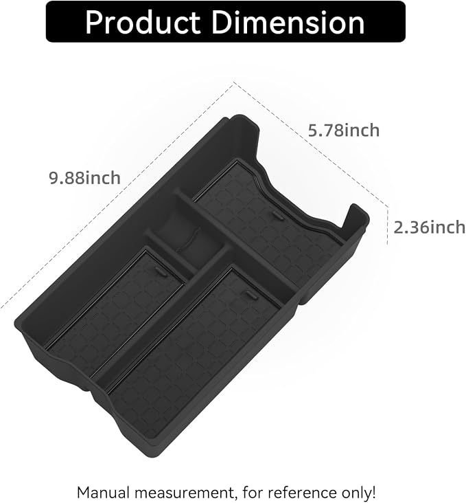 Center Console Organizer for Toyota RAV4 2026 Central Control Armrest Storage Box Insert Tray ABS Interior Auto Accessories Black