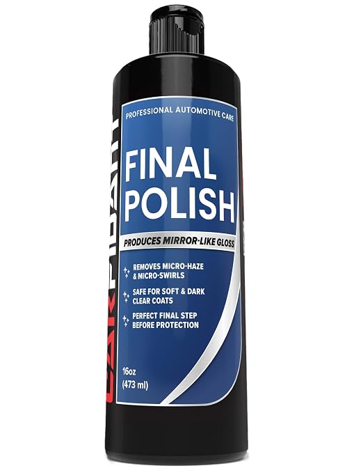 Final Polish - Ultra Fine Finishing Polish for Cars - Removes Micro Haze Swirl Marks & Micro Marring - Mirror Gloss Car Polish - Safe for Dark Paint Clear Coat - Pre Wax Ceramic Prep - 16 oz