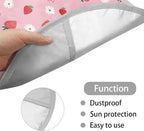 Strawberry Steering Wheel Cover Sun Shade,Anti-Heat Steering Wheel Protector,Universal 17 inch Auto Steering Wheel Sun Block Cover,Cute Steering Wheel Accessories for Women