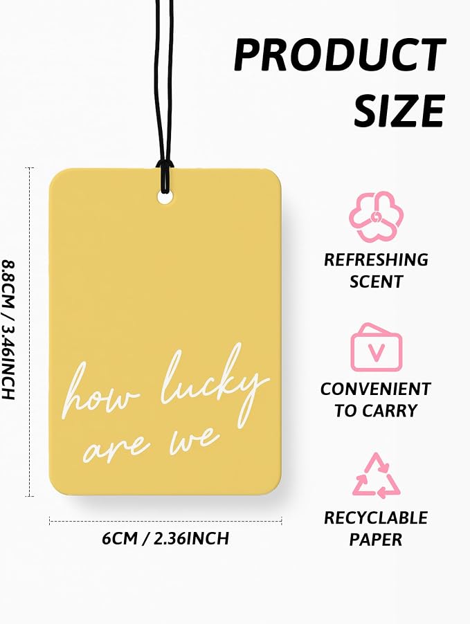 Boho Yellow Western Car Air Freshener 4 Pcs, Preppy Cow Skull Cactus Cowgirls Boots Hanging Air Freshener for Cars Closet Drawer Books, Western Car Accessories Mirror Decor for Women