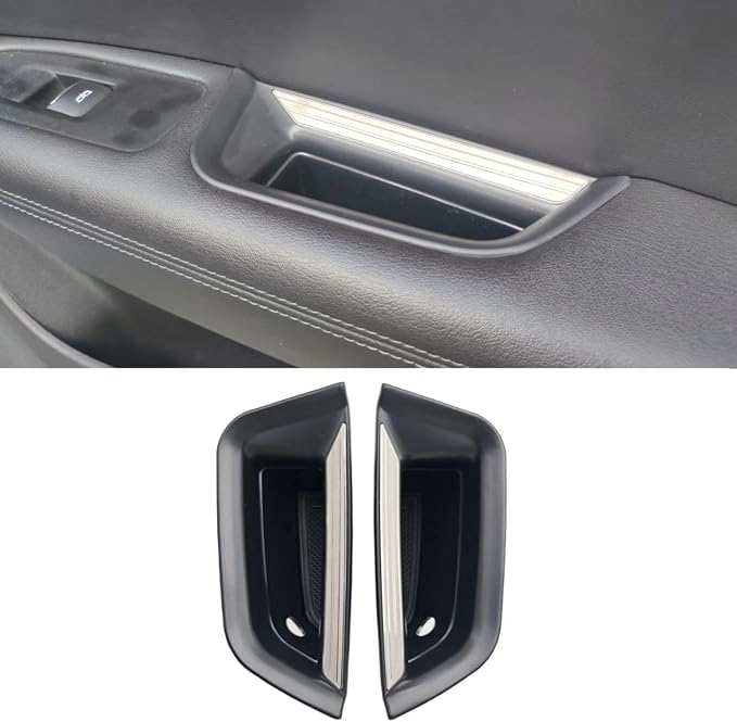 Car Door Handle Pocket Organizer For Cadillac XT5 2024 2023 2022 2021-2017 Accessories Insert Tray Storage Box Front door storage box (2PCS Front Door Storage Box)