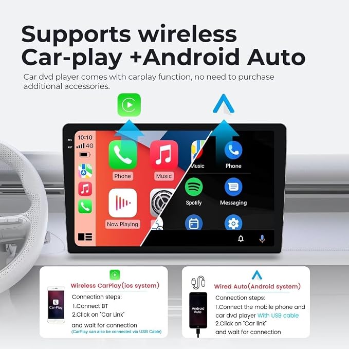 DUDUAUTO DUDU5 Android 13 Car Stereo for Hyundai Rohens Coupe Genesis Coupe 2012 9.5 inch Carplay Touch Screen Car Head Unit,4G RAM 64G ROM