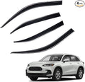 Set of 4 Window Visors Compatible with 2023 2024 2025 Honda HR-V HRV, Smoke Tint Sun Rain Guard Vent Outside Mount Tape On/Clip On Style PVC 4 Pcs