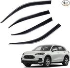 Set of 4 Window Visors Compatible with 2023 2024 2025 Honda HR-V HRV, Smoke Tint Sun Rain Guard Vent Outside Mount Tape On/Clip On Style PVC 4 Pcs