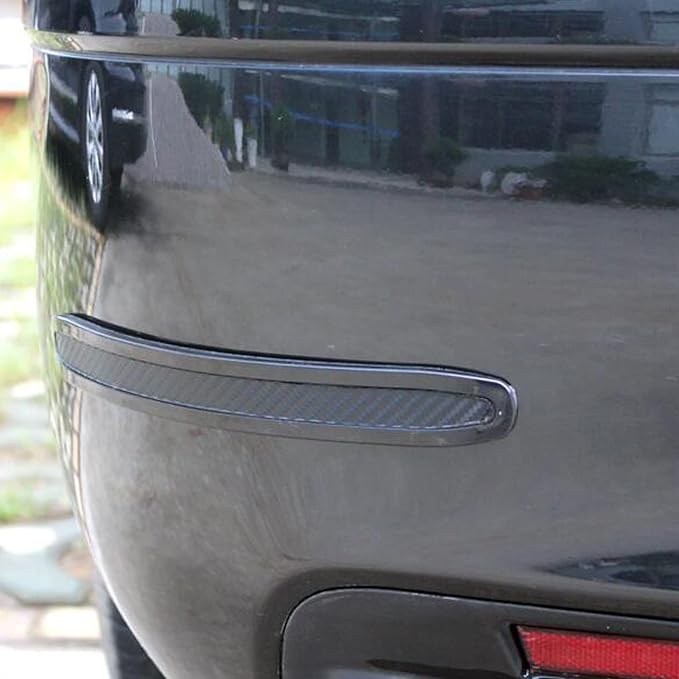 runmade 4Pcs Universal Car Truck SUV Rear Bumper Guard Side Anti-Scratch Protector Trim Black Rubber Strips (270mm x 30mm x 5mm)