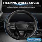3 Piece Carbon Fiber Steering Wheel Cover, Car Steering Wheel Cover for Men/Women, Anti-Slip, Comfortable Grip, Durable, Universal for 99% Car Interior Accessories (Black)